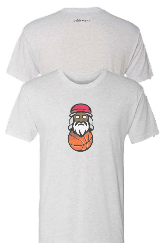 White Basketball T-Shirt - Logo 1