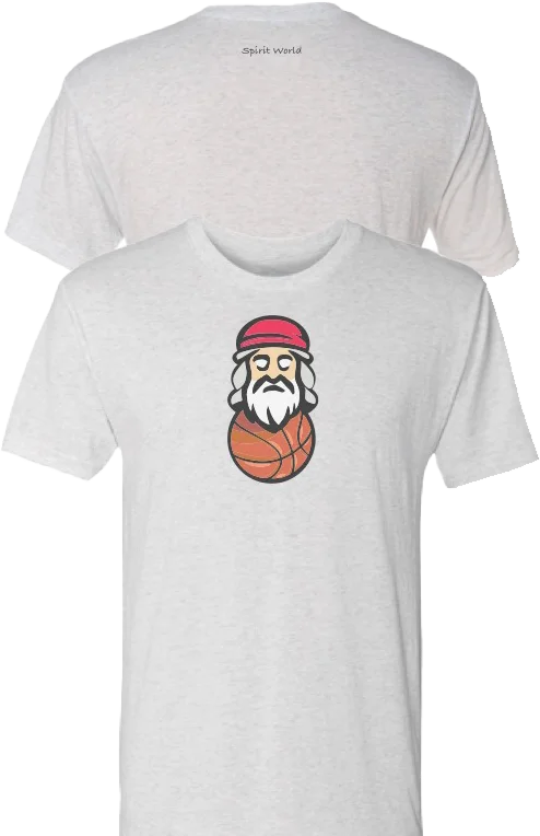 White Basketball T-Shirt - Logo 2