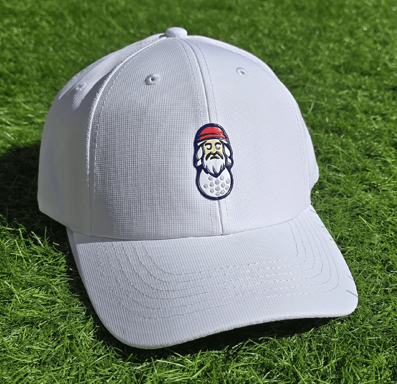 Spirit World Structured Performance Hat - White/Red Logo