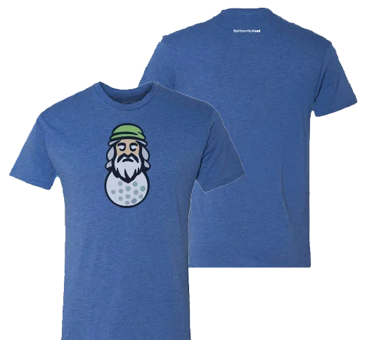 Royal Blue Golf T-Shirt with Green Logo