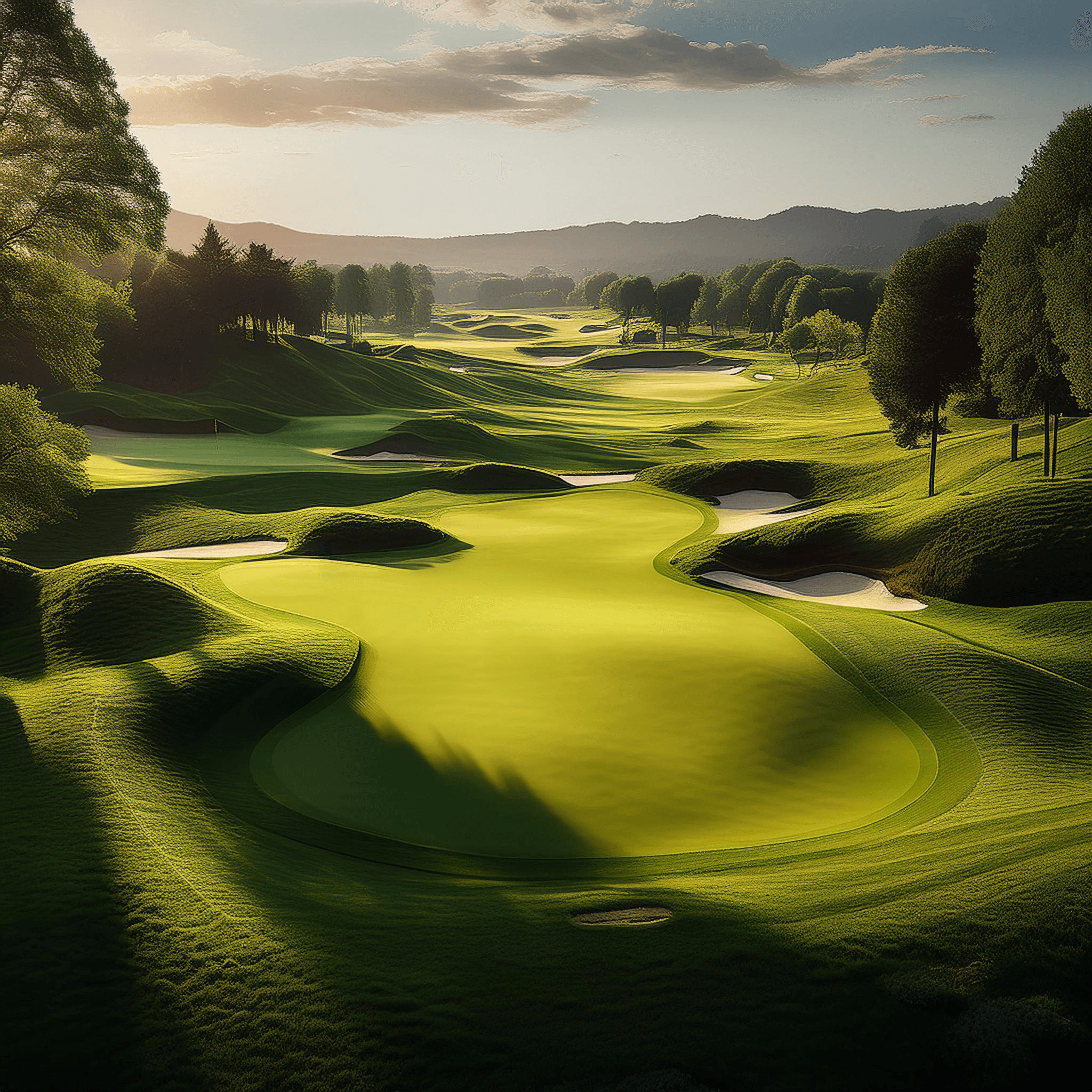 Aerial view of golf course